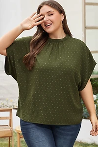 Threaded Pear Women's Kataleya Mock Tied Nape PLUS Top
