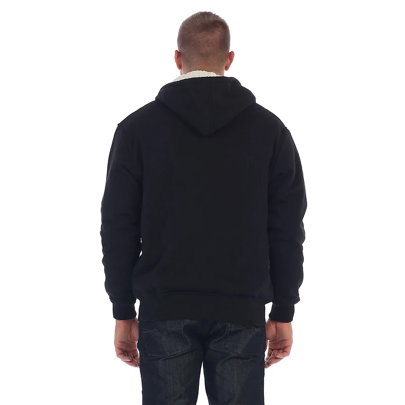 Gioberti Men's Heavyweight Sherpa Lined Fleece Hoodie Jacket