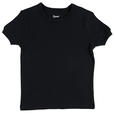 Leveret Kid 100% Cotton Solid Color Short Sleeve T-Shirt