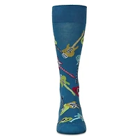MeMoi Men's Guitars Rayon from Bamboo Crew Socks