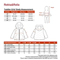 Rokka&Rolla Toddler Girls Mini Fur Lined Puffer Jacket