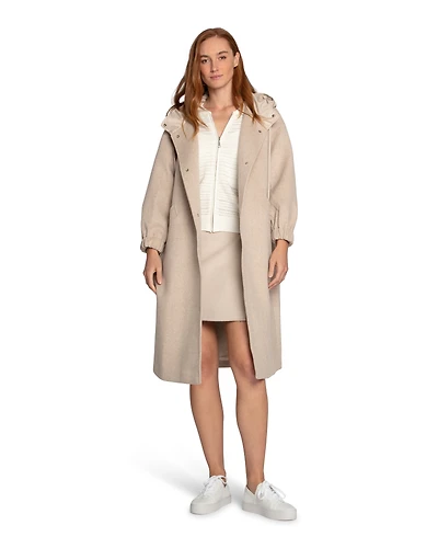Belle & Bloom Womens Fantasy Land Wool Blend Hooded Coat