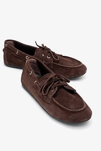 Forever & Always Womens Serelis Leather Lace Up Loafer