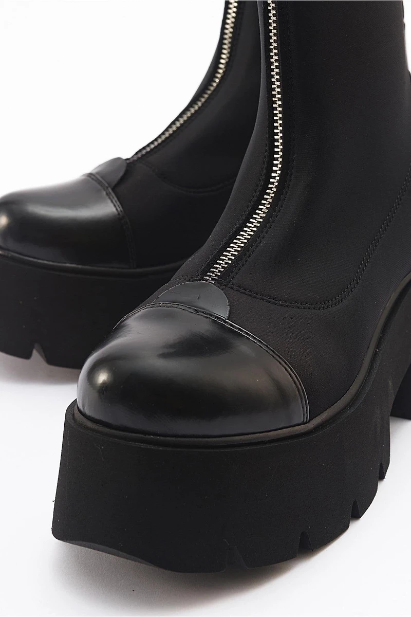 Prologue Shoes Womens Bray Patent Chunky Boot
