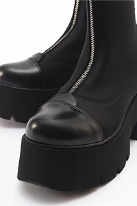 Prologue Shoes Womens Bray Patent Chunky Boot