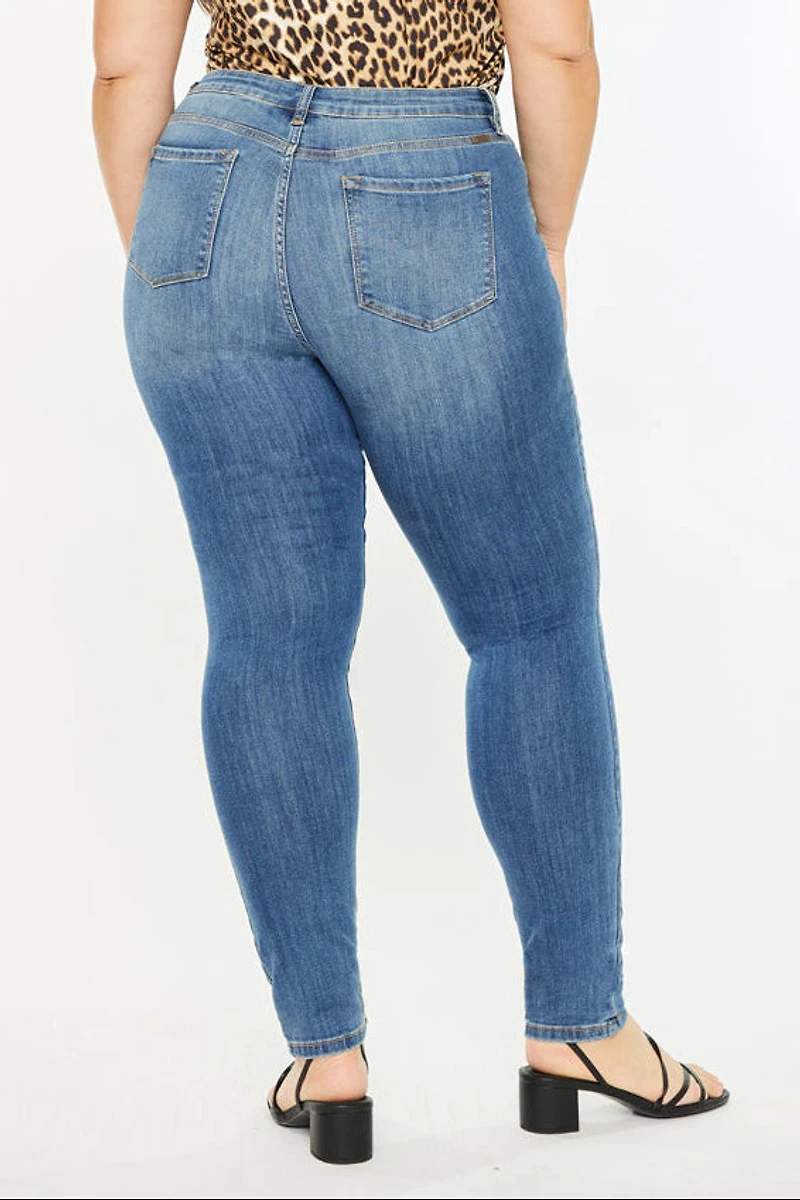 KanCan Women's Plus Mid Rise Super Skinny Sharon Jeans