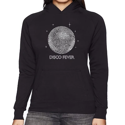 LA Pop Art Disco Ball - Women's Word Hooded Sweatshirt