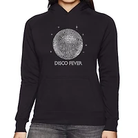 LA Pop Art Disco Ball - Women's Word Hooded Sweatshirt