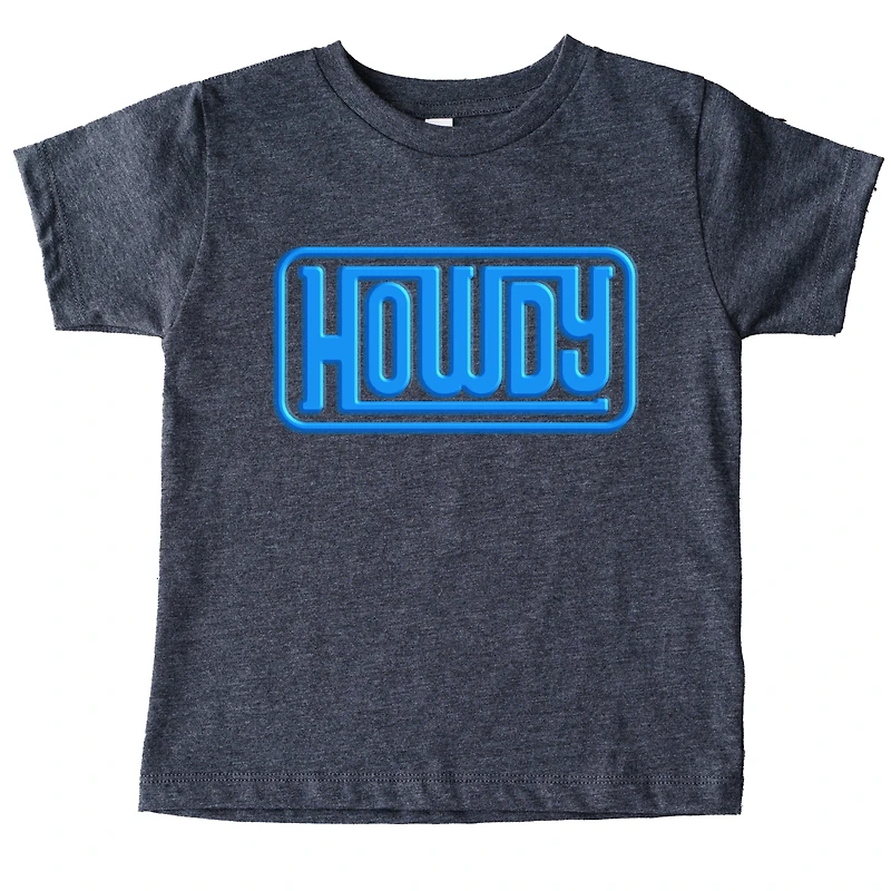 The Juniper Shop - Howdy Square Puff Print Toddler Short Sleeve Graphic T-Shirt