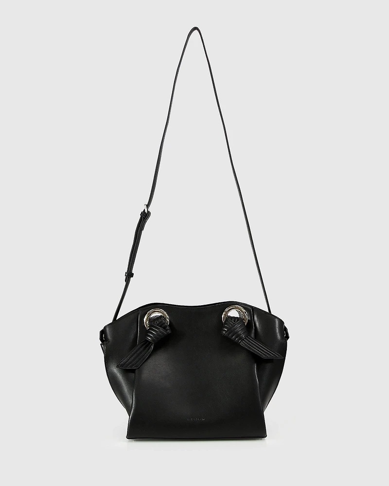 Belle & Bloom Womens Heart Of Gold Leather Shoulder Bag