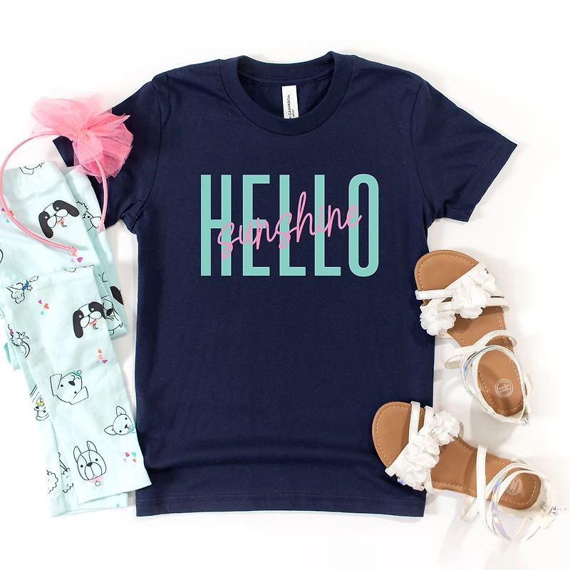 The Juniper Shop - Hello Sunshine Tall Youth Short Sleeve Graphic T-Shirt