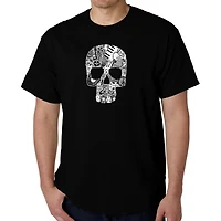 LA Pop Art Men's Word T-Shirt - Rock n Roll Skull