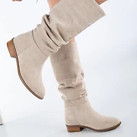 Forever & Always Womens Maribel Knee High Slouch Boots