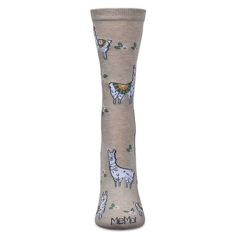 MeMoi Women's Alpaca Rayon From Bamboo Crew Socks