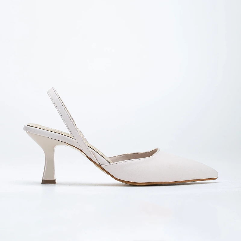 Forever & Always Womens Rae Slingback Kitten Heel Pumps