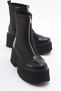 Prologue Shoes Womens Bray Patent Chunky Boot