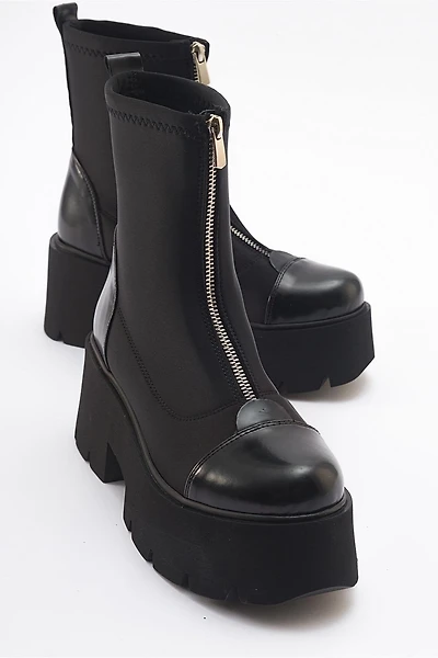 Prologue Shoes Womens Bray Patent Chunky Boot