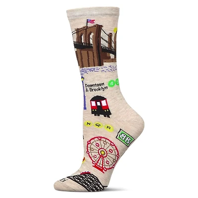MeMoi Women's Brooklyn Rayon from Bamboo Crew Socks