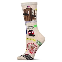MeMoi Women's Brooklyn Rayon from Bamboo Crew Socks