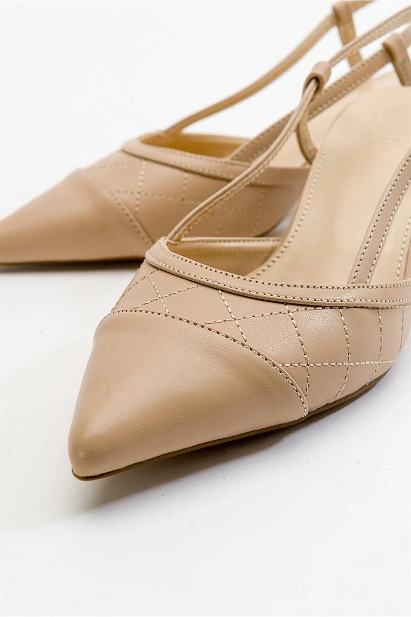 Prologue Shoes Womens Point Pointed Toe Slingback Pump