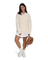 Belle & Bloom Womens Perfect Me Oversized Crew Sweater