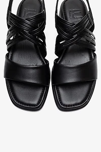 Forever & Always Womens Livello Leather Multi Strap Sandal