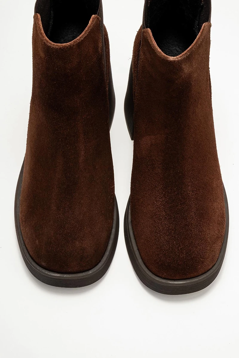 Forever & Always Womens Lysa Leather Platform Boots