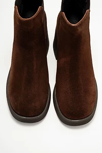 Forever & Always Womens Lysa Leather Platform Boots