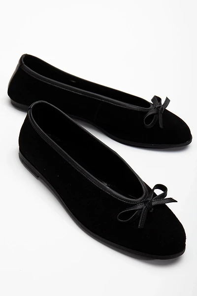 Forever & Always Womens Freya Leather Ballerina Flats