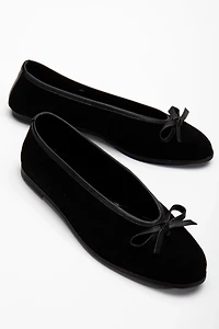 Forever & Always Womens Freya Leather Ballerina Flats