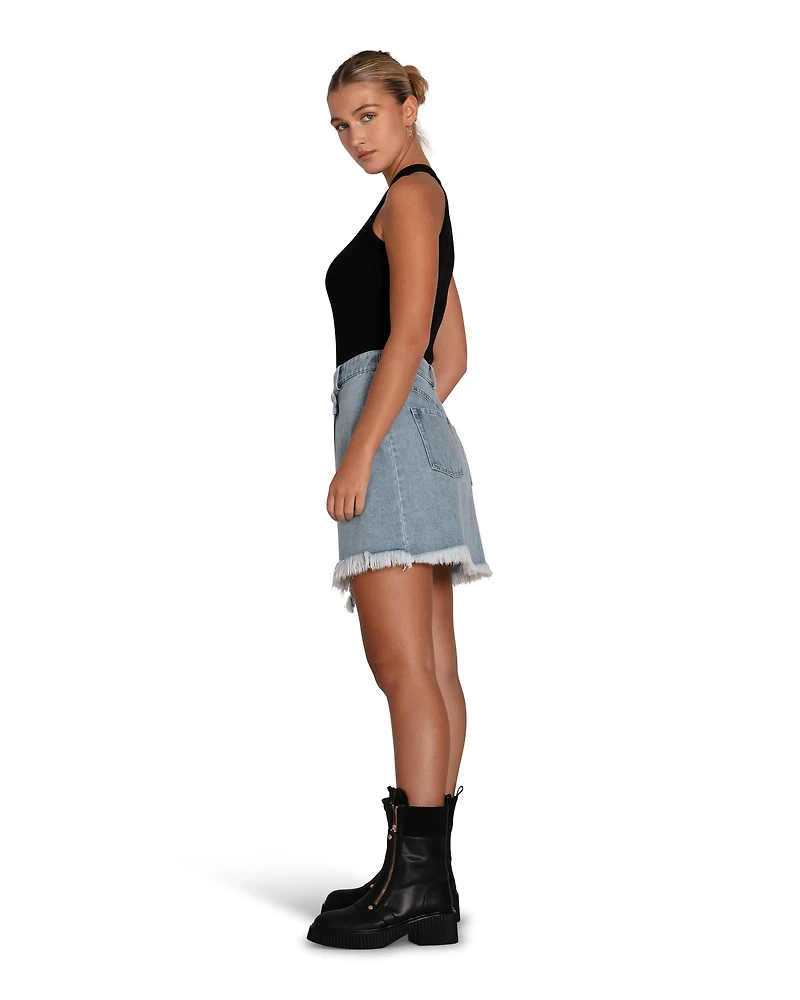 Belle & Bloom Womens Dance With Me Denim Mini Skirt