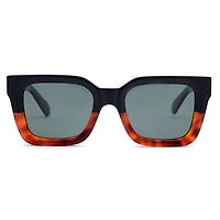 AGP PARIS Women's Two-Tone Geometric Edge Acetate Polarized Lens UV400 Sunglasses