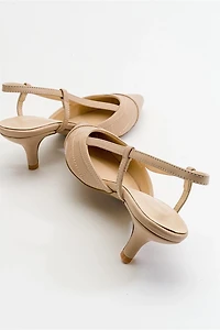 Prologue Shoes Womens Point Pointed Toe Slingback Pump