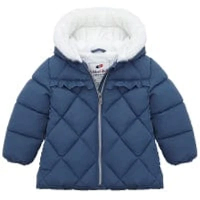 Rokka&Rolla Baby Girls Soft Mini Fur Lining Hooded Puffer Jacket