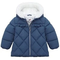 Rokka&Rolla Baby Girls Soft Mini Fur Lining Hooded Puffer Jacket