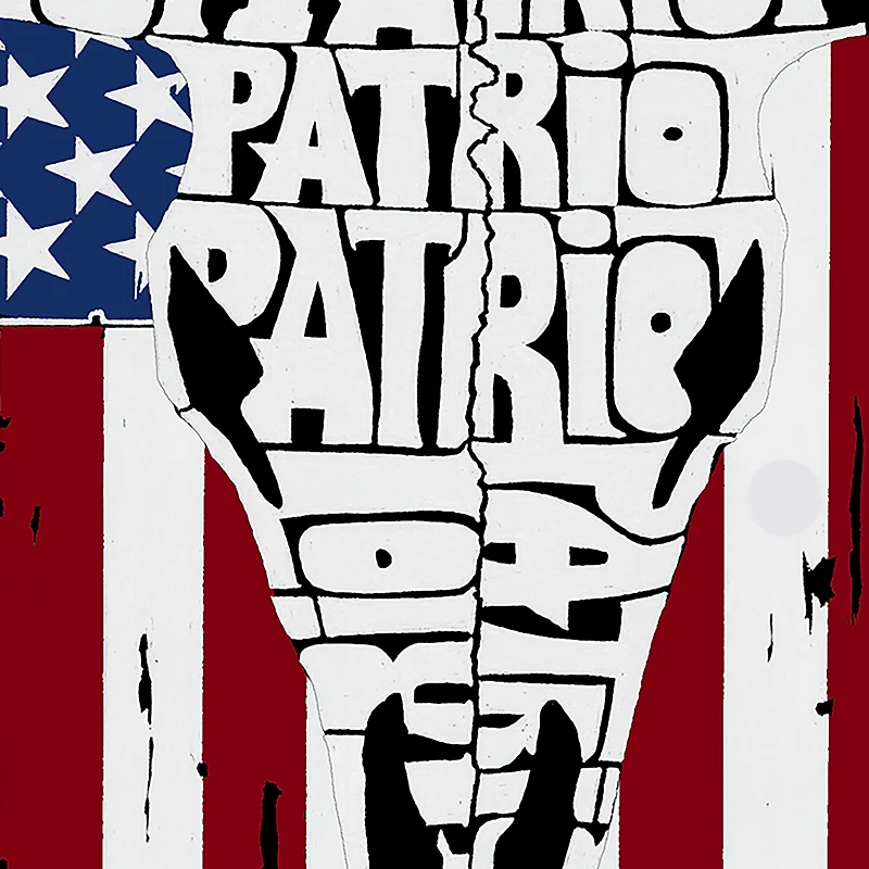 LA Pop Art Patriot Flag - Men's Word Hooded Sweatshirt