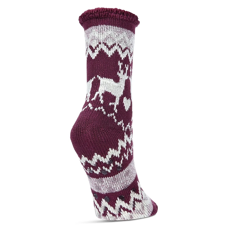 MeMoi Women's Reindeer Flake Cozy Warm Thermal Crew Socks