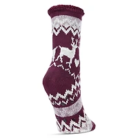 MeMoi Women's Reindeer Flake Cozy Warm Thermal Crew Socks