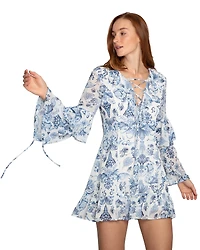 Belle & Bloom Womens Mad About You Floral Print Mini Dress