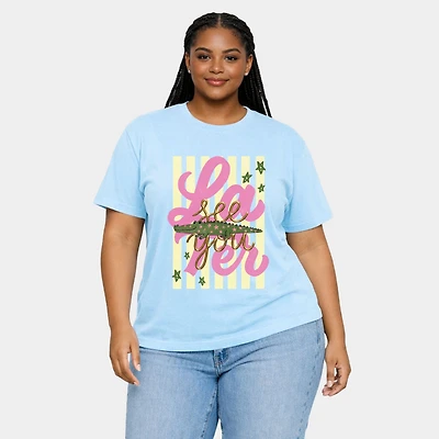 Simply Sage Market - See You Later Alligator Women's Plus Sized Garment Dyed Graphic T-Shirt