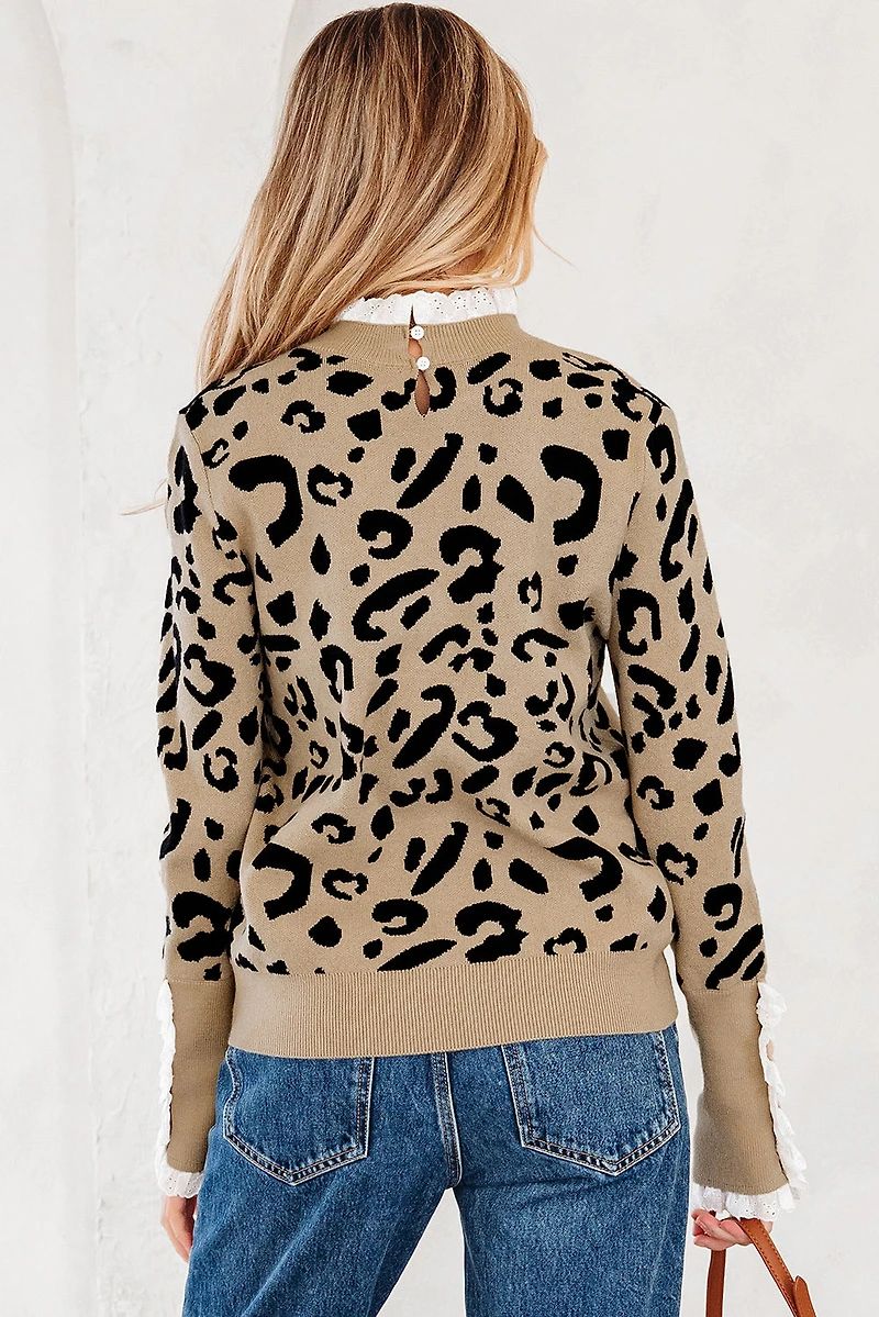 Threaded Pear Women's Amelia Ribbed Detail Cuffed Sweater