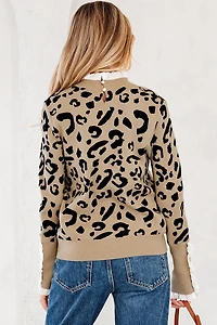 Threaded Pear Women's Amelia Ribbed Detail Cuffed Sweater