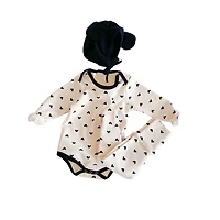 MyKids-USA Baby Cartoon Print Pattern Soft bodysuit Combo Trousers Sets