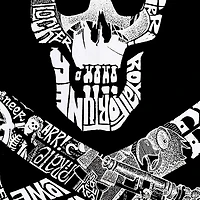 LA Pop Art Men's Pirate Word T-Shirt - Crew Neck, Short Sleeve
