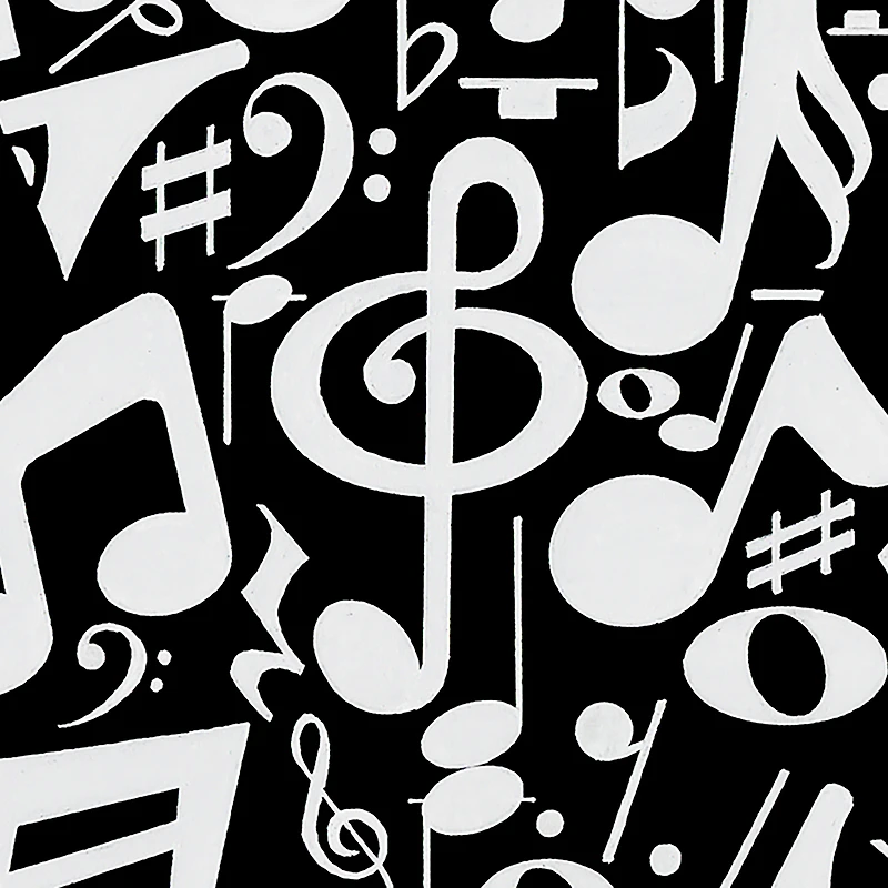 LA Pop Art Music Notes Guitar - Men's Word Hooded Sweatshirt