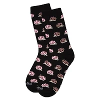 MeMoi Hedgehogs Bamboo Blend Crew Socks