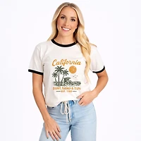 Simply Sage Market - California Surf, Sand & Sun Women's Ringer Graphic T-Shirt