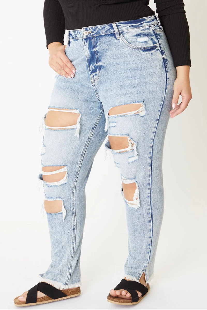 KanCan Women's Plus Ultra High Rise Mom Juliet Jeans