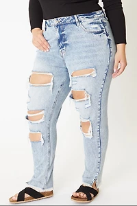 KanCan Women's Plus Ultra High Rise Mom Juliet Jeans