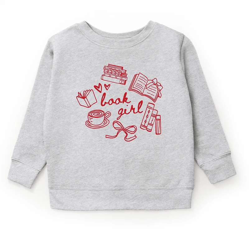 The Juniper Shop - Book Girl Sketched Youth Graphic Sweatshirt